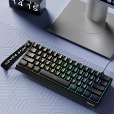 Teclado Mecanico Teclado Mecánico 60 Por Ciento Con Teclas Retroiluminadas picture