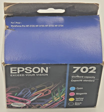 Epson 702 OEM Ink 4 Pack CMYK T702120-BCS Sealed Exp 10/2024 WorkForce Pro picture