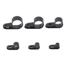 200pcs Single Coaxial Cable Clips Screw Clip Wire Cable Holder Black picture