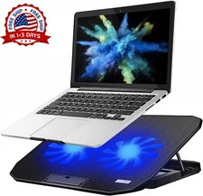 Enfriador de laptop base enfriadora ventilador portátil 2 ventiladores sin ruido picture