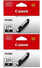 2PK Genuine Canon CLI-271 Black Ink for PIXMA MG5720 MG6820 MG7720 TS5020 picture