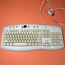 Vintage Logitech Access Keyboard PS2 PS/2 Wired - Tested picture