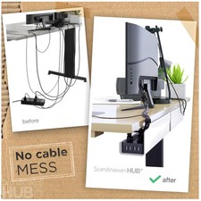 Efficient Under Desk Cable Organizer - Set of 2 picture