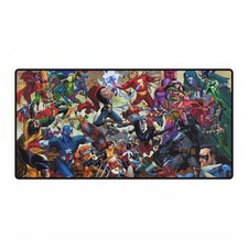 Marvel And DC Superheroes Epic Cross-Over Battle Ensemble Mouse Pad Desk Mats picture