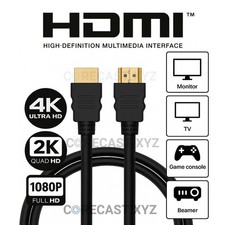 6ft HDMI to HDMI Cable – 4K Ultra HD, Gold-Plated, Durable, Long-Lasting picture