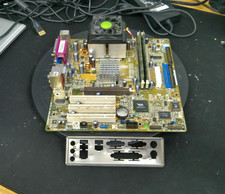 ASUS A7V400-MX Motherboard W/ AMD CPU, RAM, I/O Shield, Heatsink & Fan picture