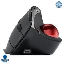 Wireless Trackball Mouse 54 Degree Vertical Ergonomic Thumb Control Bluetooth picture