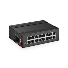Binardat 16 Port Gigabit Din Rail Industrial Ethernet Switch, 16 Ports 10/100... picture