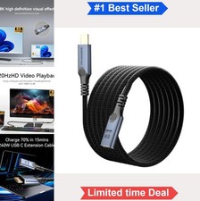 USB C Extension Cable 10 FT 40Gbps 240W 8K 60Hz Male to Female USB4 Charging picture