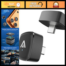 2-in-1 Mini USB C Wireless CarPlay & Android Auto Adapter, Alloy Shell, Compact picture