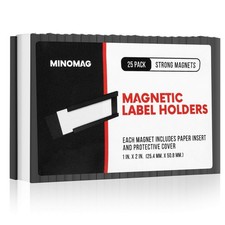 25pcs Magnetic Tool Box Labels 1x2 Inches | C Channel Magnetic Label Holders For picture