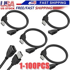 High-Speed USB-USB Extension Cable USB 2.0 Adapter Extender Cord Male/Female LOT picture