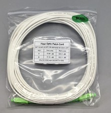 50ft White Fiber Optic Internet Patch Cord 3mm picture