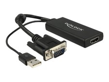 Delock VGA > HDMI Adapter with Audio Black Audio/Multimedia Adapter 62668 picture