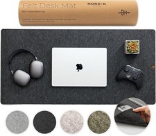 Nordik Large Felt Desk Mat - Charcoal - 35 x 17 inch - Full Desk Keyboard Mat... picture