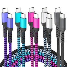 HEPU USB C to C Cable, 60W Fast 3/3/3/6/6FT, Black,White,Purple,Blue,Pink picture