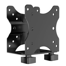 Black Adjustable Thin Client Mount Bracket Mini PC Monitor Arm Under Desk picture