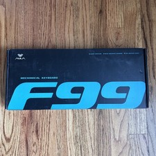 AULA F99 Mechanical Keyboard White Blue 3-Mode Wired Bluetooth English New picture