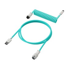 HyperX Coiled USB-C Cable - Light Green/White Mechanical Keyboard Cord 6J681AAI picture