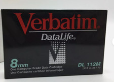 10 Verbatim DataLife 2.5GB 8MM-DL 112M Data Cartridges (112m-357ft) Made inJapan picture