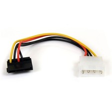 StarTech SATAPOWADAPR 6in 4 Pin Molex to Right Angle SATA Power Cable Adapter picture
