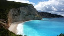 Landscape nature sea beach greece cliff coast Custom Gaming Mat Desk picture