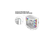 ARGB-N3-W White USB3.0/ Type C Tempered Glass E-ATX /ATX Dual Chamber DIYPC picture