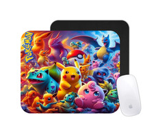 Anime Cartoon Mouse Pad | Action Adventure Desk Mat | Custom Pokemon Gift picture