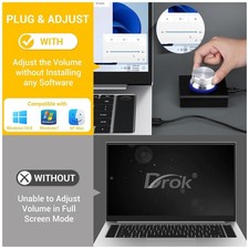 Silver USB Control Knob for Computer Speaker picture
