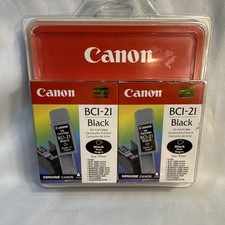 Canon Genuine BCI-21 Black Inkjet Ink Cartridge Twin Pack (2 Cartridges) picture