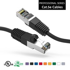 15 Pack of 50Ft CAT5E Shielded (FTP) Ethernet Network Booted Cable 15-200 Feet B picture