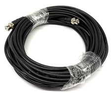 50FT BNC Twist On Male to Male RG58 Coax Coaxial Cable Cord 50 Ohm Black A/U picture