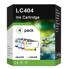 4PK High Yield LC 404 LC404 Ink For Brother MFC-J1205W MFC-J1215W MFC-J1205W XL picture