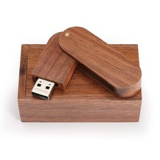 Novelty Wooden USB 2.0 Flash Drive 64GB Data Storage Memory Stick 64GB, Brown  picture