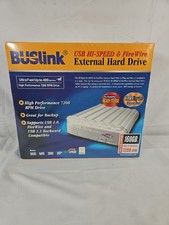 BUSlink 160 GB USB Hi-Speed & Fire Wire External Hard Drive Windows 98SE New picture