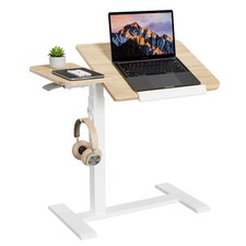 ETHU Overbed Table with Tilting Top, Medical Table with Wheel Height Adjustab... picture
