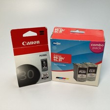 Lot of 3 Canon PG-30 Black & CL-31 Ink Cartridges - READ - 1 is Genuine - New picture
