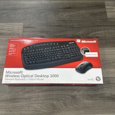 Microsoft Wireless Optical Desktop 1000 Keyboard & Mouse Black picture