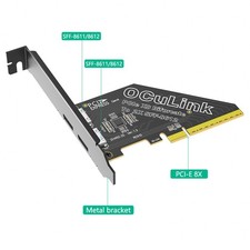 PCIe 4.0 X8 to Dual OCuLink SFF-8612 Adapter, Bifurcation x4x4, 64Gbps eGPU U.2 picture