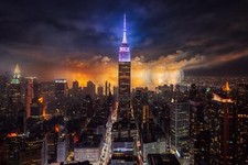 Landscape cityscape usa new york city empire state Custom Gaming Mat Desk picture