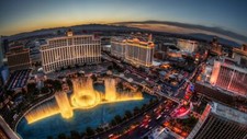 Landscape las vegas building fountain mountains city Custom Gaming Mat Desk picture