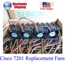 4 Pack *Quiet* Sunon replacement fans for Cisco 7201 router, low noise PlugNplay picture