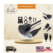 Compact 3ft USB 3.0 Flush Mount Car Extension Cable - Waterproof & Reliable picture