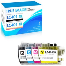 4Pc LC401 XL BCMY Ink Cartridge compatible for Brother MFC-J1010DW MFC-J1012DW picture