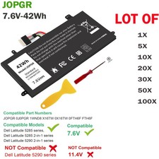 ❤️LOT Battery J0PGR For Dell Latitude 5285 5290 E5285 2in1 T17G JOPGR RDYCT 42Wh picture