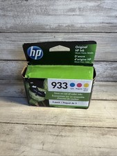 New Genuine HP 933 Cyan Magenta Yellow Ink Cartridges 3 Pack Exp APR 2023 picture