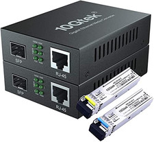 a Pair of Gigabit Ethernet Bidi Media Converter, Singlemode Single LC Fiber to E picture