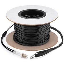500Ft OM3 LC to LC Outdoor Armored Fiber Optic Cable 10GB Duplex 50/125Um picture