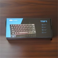 MageGee TS91 Wired USB Membrane Keyboard White Illuminated Plug & Play QWERTY picture