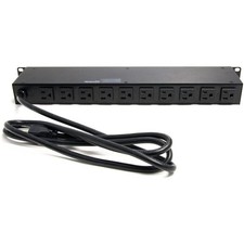 StarTech 16 Port Rackmount PDU 1U 120v NEMA 5-15P 5-15R RKPW161915 Surge Protect picture